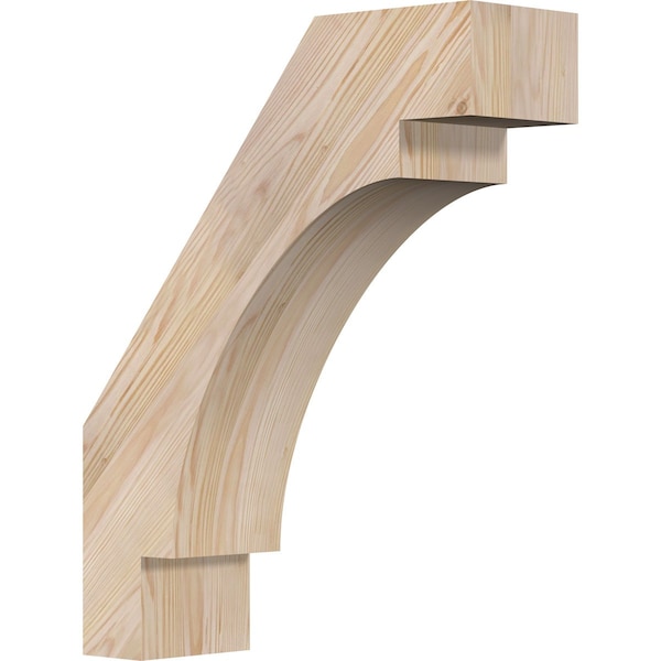 Ekena Millwork 5 1/2"W x 18"D x 22"H Merced Smooth Knee Brace, Douglas Fir BRC06X18X22MRC00SDF - main